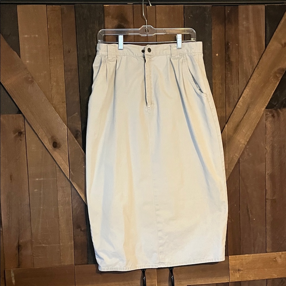 Gloria Vanderbilt Beige Pencil Skirt